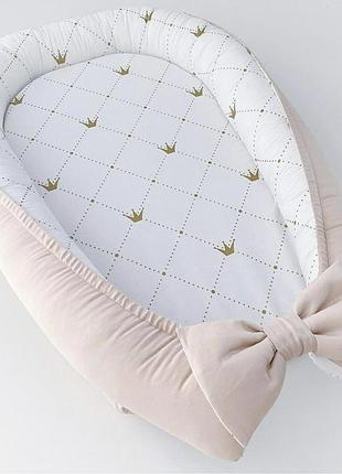 Кокон-гнёздышко для новорождённого, 100% хлопок, для девочек