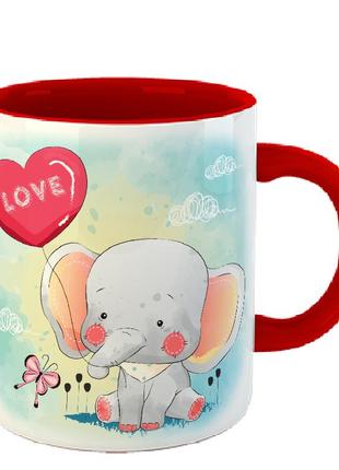 Чашка слоник з кулькою love