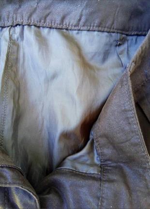 Стильные базовые коричневые брюки экозамш.4 фото