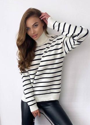 Теплыйсвитер в полоску 6