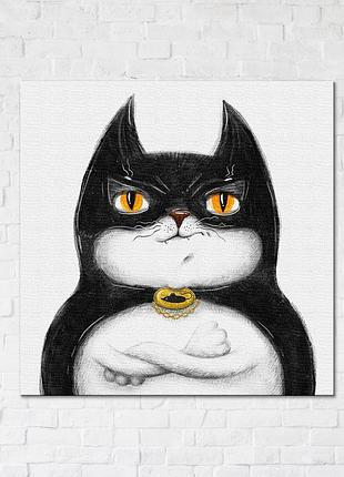 Постер "котик бетмен ©маріанна пащук" cn53116m 40×40 см