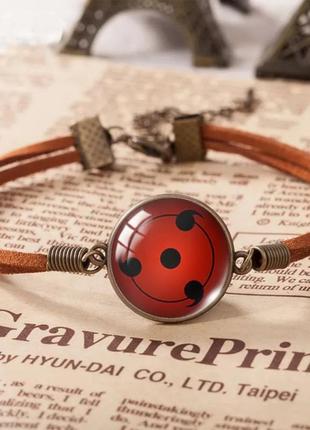 Браслет naruto наруто 3 вида шаринган sharingan shippuuden в виде цветка глаз аниме амулет талисман 2