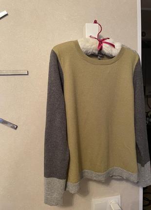 Вовняний светр вовна кашемір брендовий premium cashmere & wool sweater oригінал кашеміровий1 фото