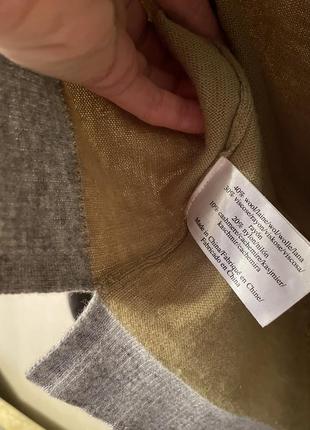 Вовняний светр вовна кашемір брендовий premium cashmere & wool sweater oригінал кашеміровий6 фото