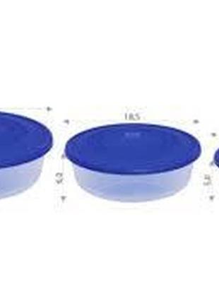 Набор судков (контейнеров) круглых (0,55 л, 1,02 л, 1,7 л..)3 фото