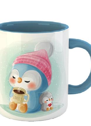 Чашка пінгвін з кави
