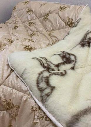 Одеяло верблюжье с изнанкой эко-овчины двуспалка двуспальный размер 175*210 см2 фото