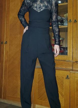Вечерний комбинезон с кружевом h&m