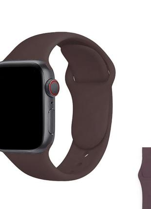 Сучасний ремінець для apple watch 42-44 спортивний із силікону какао