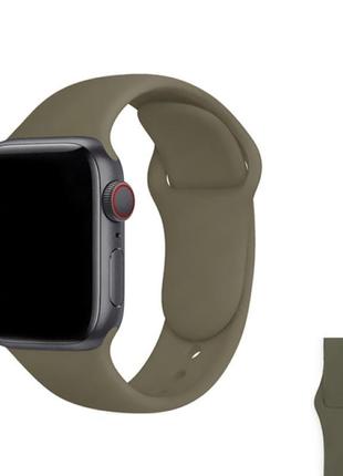 Спортивний ремінець для apple watch 38-40 з еластичного силікону хакі
