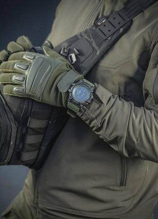 Тактичний електронний годинник m-tac з широким функціоналом. армійський наручний годинник. колір: black/olive5 фото