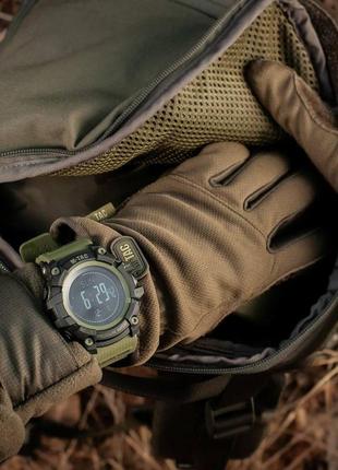 Тактичний електронний годинник m-tac з широким функціоналом. армійський наручний годинник. колір: black/olive9 фото
