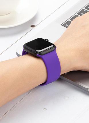 Спортивний ремінець для apple watch 42-44 з м'якого силікону фіолетовий