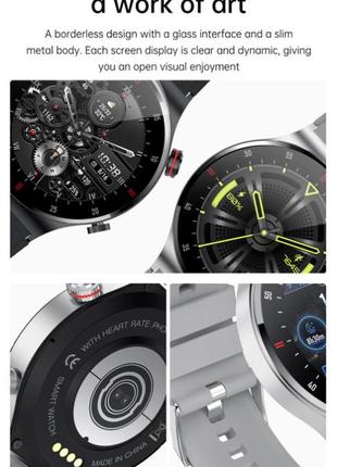 Чоловічий сенсорний розумний смарт годинник smart watch day49-fg з тонометром, пульсометром. фітнес браслет трекер8 фото