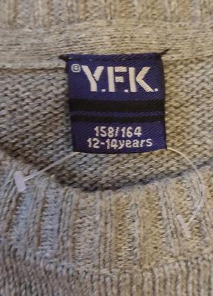 Свитер демисезонный пуловер кофта yfk 12 13 14 лет 152 158 164 см3 фото