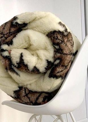 Тепла - зимова хутряна ковдра двоспалка двоспальний розмір 175*210 см5 фото