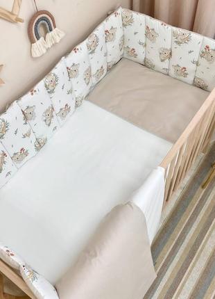 Комплект постельного детского белья для кроватки baby dream коала топ6 фото