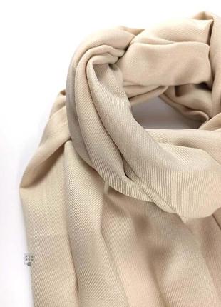 Палантин шарф кашемир бежевый шерсть кашемировый pashmina original однотонный теплый2 фото