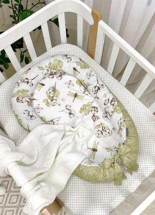 Кокон гніздо для новонароджених для сну baby design бавовна топ2 фото