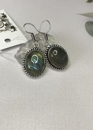 Лабрадор серьги с камнем лабрадор в серебре серьги с лабрадором индия!