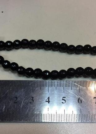 Красивые бусы с черным ониксом ожерелье черный оникс индия7 фото