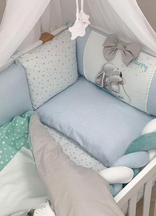 Комплект постельного детского белья для кроватки akvarel одуванчик топ1 фото