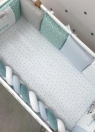 Комплект постельного детского белья для кроватки akvarel одуванчик топ9 фото