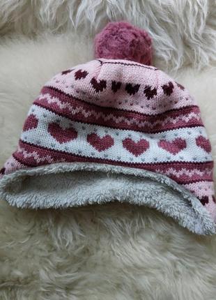 ❄️🎄❄️ м'якенький капелюх для дівчинки