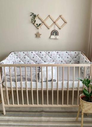 Комплект постельного детского белья для кроватки baby dream stars розовый топ3 фото