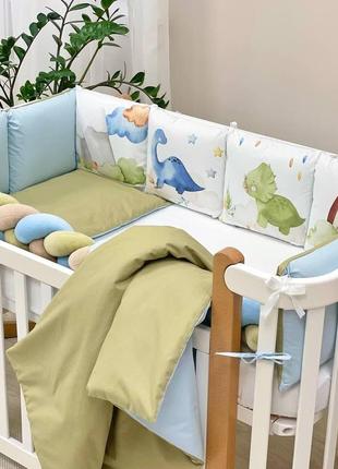 Комплект постельного детского белья для кроватки art design дино топ9 фото