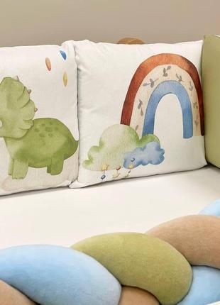 Комплект постельного детского белья для кроватки art design дино топ4 фото