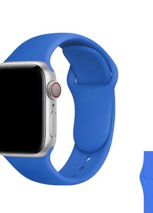 Ремінець у спортивному стилі для apple watch 38-40 із міцного силікону синій