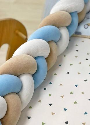 Комплект дитячої постільної білизни для ліжечка happy night ретро-машинки блакитні топ3 фото