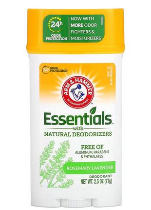 Дезодорант з натуральними дезодоруючими компонентами з ароматом свіжість розмарину та лаванди від arm & hammer, 71 г