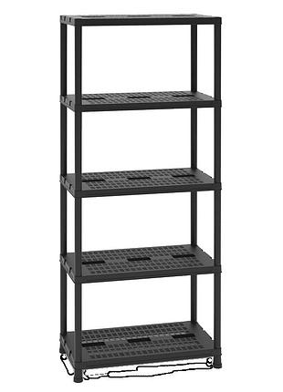 Стеллаж пластиковый универсальный на 5 полок universal-lm toomax черный