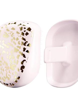 Компактний гребінець для волосся tangle teezer compact styler gold leaf (5060630043704)4 фото