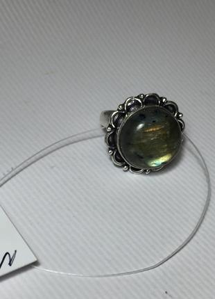 Лабрадор 18,5 кольцо круг с натуральным лабрадором в серебре кольцо с лабрадором индия2 фото