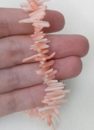 Розовый коралл браслет натуральный коралл