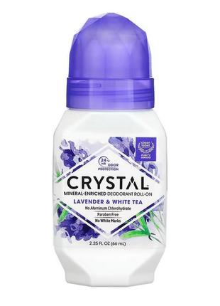 Натуральный шариковый дезодорант crystal body deodorant, лаванда и белый чай, 66 мл1 фото