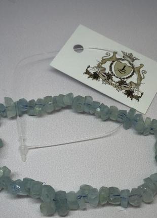 Аквамарин браслет з гранчастої аквамарину. браслет з каменю аквамарин індія!