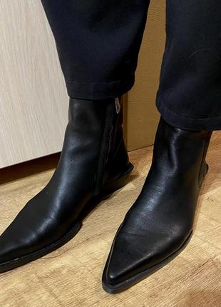 Черевики натуральна шкіра zara trf (trafaluk) оригінал