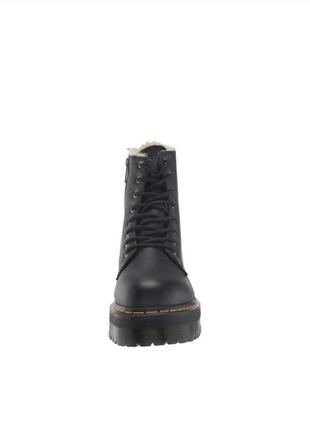 Ботинки оригинал dr martens jadon zip fur black pisa 25637001 платформа жадон кожа original4 фото