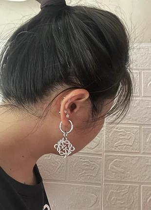 Серьги в стиле loewe 5