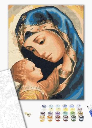 Картина за номерами 40х50 на дерев'яному підрамнику "божа мати" bs25582