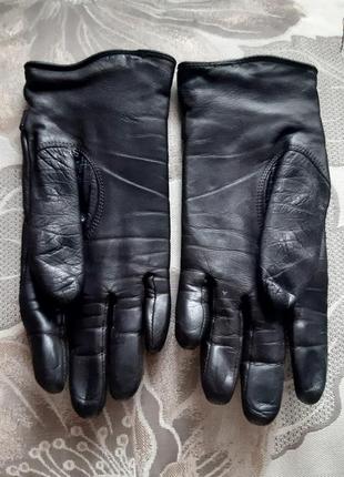 Кожаные перчатки с утеплителем2 фото