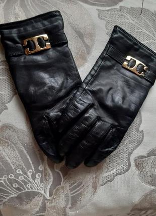 Шкіряні перчатки з утеплювачем