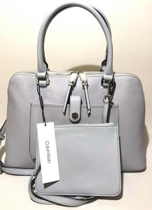 Сумка кожаная calvin klein blanche pebble leather h9ada9fu оригинал10 фото