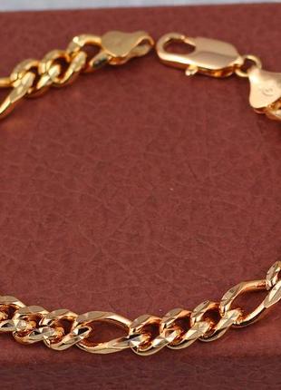 Браслет xuping jewelry граненное картье 20 см 7 мм золотистый