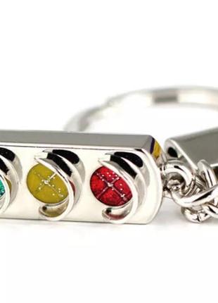 Яскравий брелок для ключів з нержавіючої сталі «світлофор» для любителів авто - та...