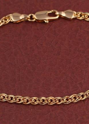 Браслет xuping jewelry нонна 20 см 3.5 мм золотистий
